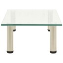 vidaXL TV-benk gjennomsiktig 60x35x17 cm herdet glass