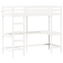 vidaXL Køyeseng voksbrun hvit 75x190 cm heltre furu 8721012429871