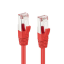 MicroConnect - Koblingskabel - RJ-45 (hann) til RJ-45 (hann) - 1 m - 6 mm - S/FTP - CAT 6a - halogenfri, innendørs, formstøpt, rund, uten hindringer - rød