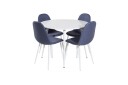 Venture Home Plaza Spisegruppe 100 cm Rund med 4 Polar Stoler Sort