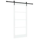 vidaXL Skyvedør med tilbehør Hvit 93x202 cm Solid Tre Furu