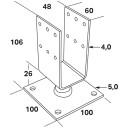 Stolpeholder FAST CSUF 48x60 mm