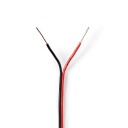Nedis 100 m Lydkabel 2x 0.35 mm² CCA Rund PVC Rød/Svart