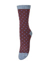 Becksöndergaard Dotted Wola Sock - Burgundy - ONE SIZE
