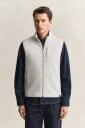 Gant Zipped Fleece Vest   WARM GRAY MELANGE   XXL