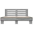  Sengeramme grå sonoma 150x200 cm konstruert tre og metall 8721102613968