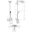 Takdusjsett Hansgrohe Pulsify S 260 1jet med Badekarbatteri