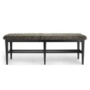 Oscarssons Möbel Nadja Bench 130 cm Svartbeiset ask/safeskinn Sahara