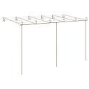 vidaXL Hagepergola antikk brun 6x3x2,5 m jern