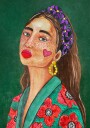 Girl with Hairband Plakat / 40x50cm
