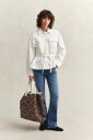 GANT Denim Jacket With Tie Detail Cream L