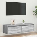  TV-benk med LED-lys grå sonoma 100X35,5x25 cm 8721158663566