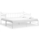 vidaXL Uttrekkbar ramme til sovesofa hvit metall 90x200 cm