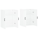  Veggskap 2 stk hvit 69,5x34x90 cm 8720845408763