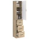vidaXL Skapsett 2 pcs Sonoma eik 33 x 34,5 x 87 cm Konstruert tre