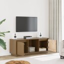 vidaXL TV-benk honningbrun 110,5x35x44 cm heltre furu