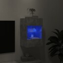 vidaXL Vegghengt TV-benk med LED-lys betonggrå 40x30x60,5 cm 8721012256682