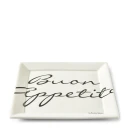Riviera Maison Buon Appetito firkantet tallerken 26 x 26 cm