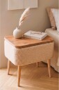 Nattbord Hanah Home Parkway (60 x 55 x 30 cm) Beige natur - Beige og natur