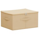vidaXL Lagringsboks Krem 43 x 34 x 23 cm Ikke-vevd stoff