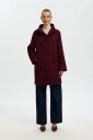 Selected Slwzia Vinni Wool Blend Coat Noos   Burgundy   34