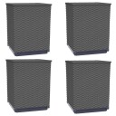 vidaXL Plantekasser 4 stk svart 30x30x37 cm polypropylen