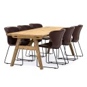 Torkelson Wing stol brun Brun Svart metall underrede