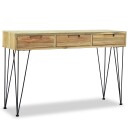 vidaXL Konsollbord 120x35x76 cm massiv teak