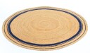 Runde tepper   Bundi jute/blå Størrelse: Ø 240 cm