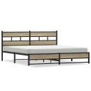 Sengeramme i metall uten madrass sonoma eik 180x200 cm 8721158367822
