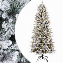 vidaXL Kunstig sammensatt juletre 210 cm 300 LED-lys Varmhvit