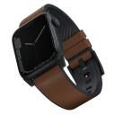 UNIQ Straden L??r hybrid rem for Apple Watch 42/44/45/49mm Brun