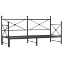  Dagseng med trille uten madrass svart 80x200 cm stål 8721158660473