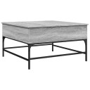  Salongbord grå sonoma 80x80x45 cm konstruert tre og metall 8721012479432