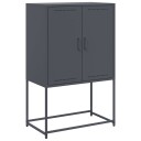  Highboard antrasitt 68,5x38,5x107 cm stål