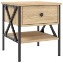 vidaXL Nattbord sonoma eik 40x42x45 cm konstruert tre