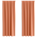  Gardiner med gardiner 2 pcs Terrakotta Polyester