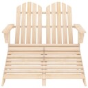 vidaXL Adirondack hagestol og ottoman 2-seters heltre gran