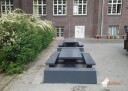 Parkbenk Standard i Lakkert Betong   HeBlad