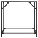  Konsollbord med svart glassplate 80x35x81 cm stål 846019