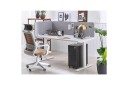 Skiljevägg för skrivbord Beliani Wally Beige 130x2x40 cm Light grey 80x2x40 cm  