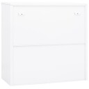 vidaXL Kontorskap hvit 90x40x90 cm stål