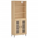  Highboard sonoma eik 69,5x34x180 cm konstruert tre