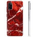 Samsung Galaxy A41 TPU-deksel Rød Marmor