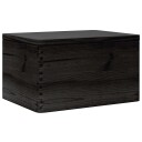  Trekasse med lokk svart 40x30x23 cm heltre furu