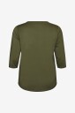 Zizzi   Treningstopp aBasic One 3/4 Blouse   Grønn