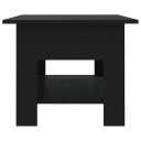 vidaXL Salongbord svart 102x55x42 cm sponplate