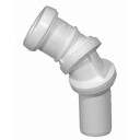 Purus Jotiflex 0-90° Rørbend Ø40 mm Dreibar Muffe i Plast Hvit