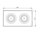 Nordic Utah X2 Firkant Downlight WarmDim 18W 360 Tilt Hvit