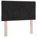 Hodegavl Diamantblokker Design Svart 80 cm Fløyel